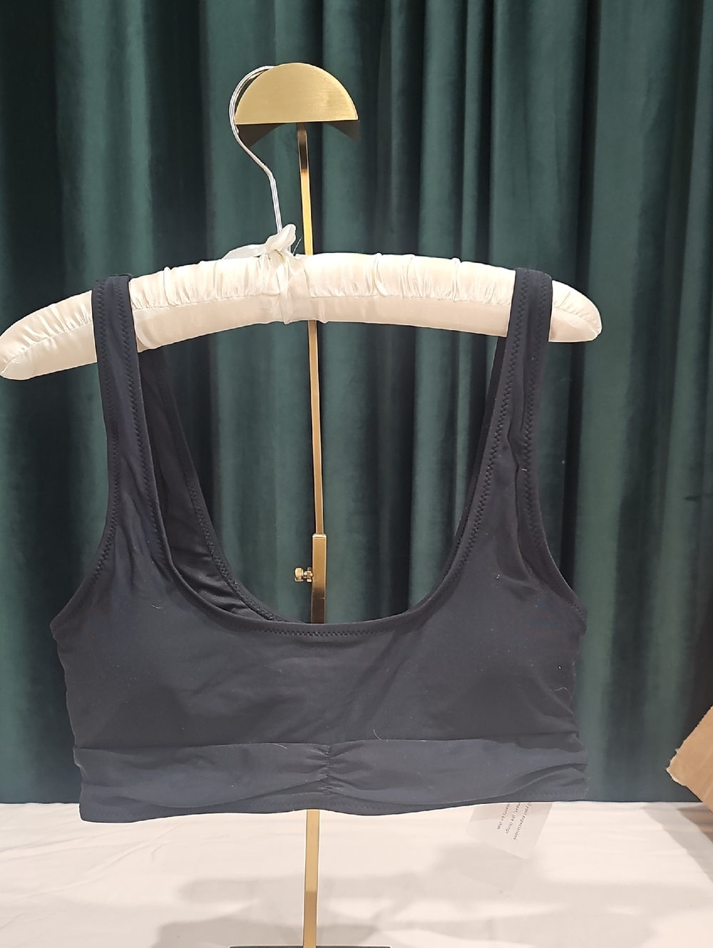 Scoop-Neck One-Piece Swim Top - Black